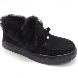 NEW Wild Diva Pam Slip On Faux Fur Flat Moccasin
